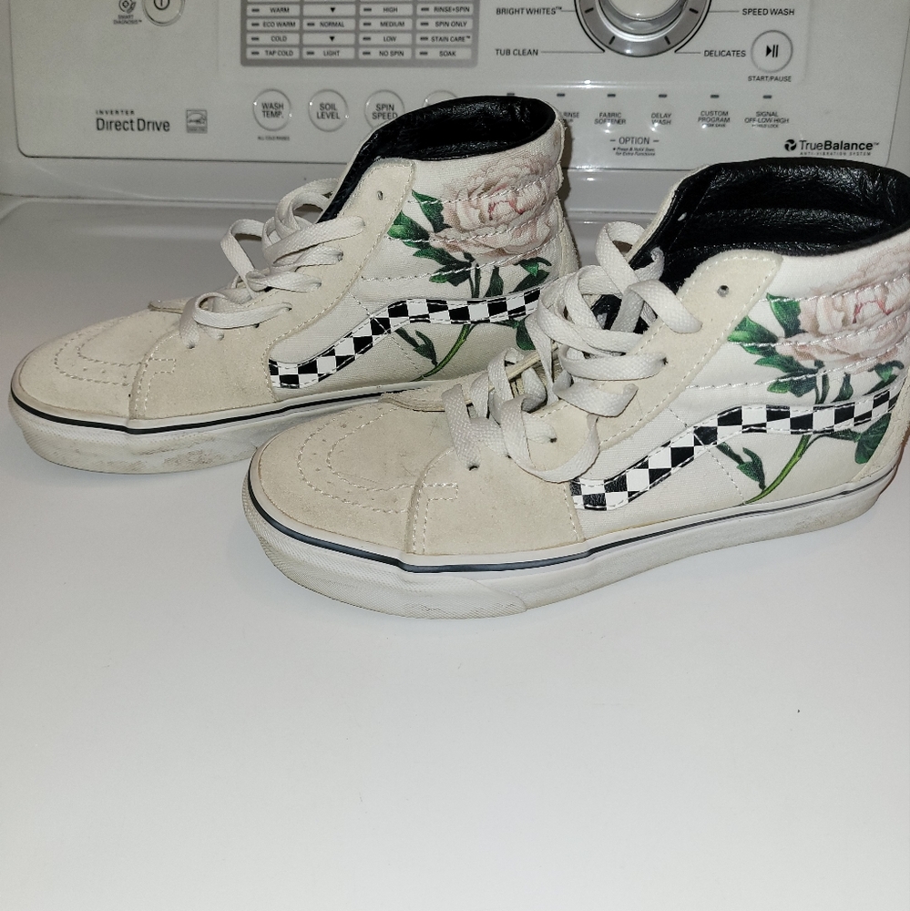 Vans Womens High-Top Sneakers - White and Black